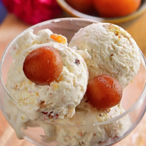 Gulab Jamun with Vanilla Ice creme